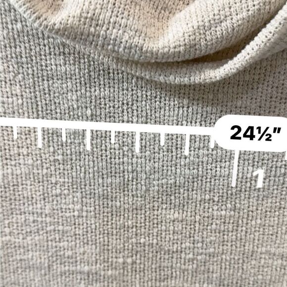 Cherish Apparel oversized, raw hem, cowl neck oatmeal colored top size Med - Picture 7 of 14
